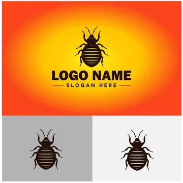 Bedbug logo vector art icon graphics for business brand icon bedbug logo te.. Stock Illustration