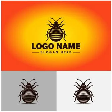 Bedbug logo vector art icon graphics for business brand icon bedbug logo te.. Stock Illustration