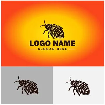 Bedbug logo vector art icon graphics for business brand icon bedbug logo te.. Stock Illustration