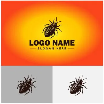 Bedbug logo vector art icon graphics for business brand icon bedbug logo te.. Stock Illustration