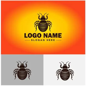 Bedbug logo vector art icon graphics for business brand icon bedbug logo te.. Stock Illustration
