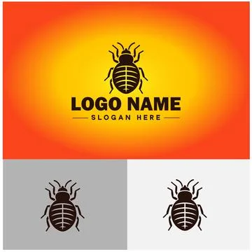 Bedbug logo vector art icon graphics for business brand icon bedbug logo te.. Stock Illustration