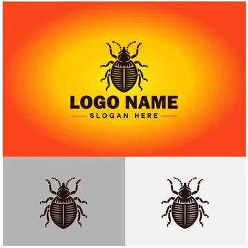 Bedbug logo vector art icon graphics for business brand icon bedbug logo te.. Stock Illustration