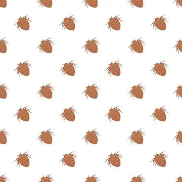 Bedbug pattern creating repetitive insect pest background イラスト素材