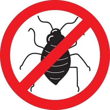 Bedbug silhouette. Vector illustration on white background. Stock Illustration