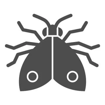 Bedbug solid icon, pests concept, chinch sign on white background, home bedbug Stockillustratie