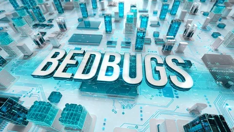 Bedbugs with medical digital technology concept Video stock 116273922