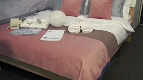 Bedding - Bed Sheets Sales Stock Footage 190053153