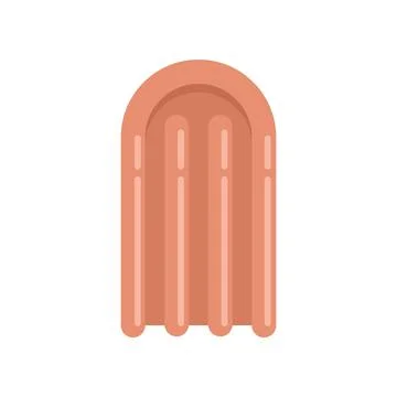 Bedding inflatable mattress icon flat isolated Stock Illustration