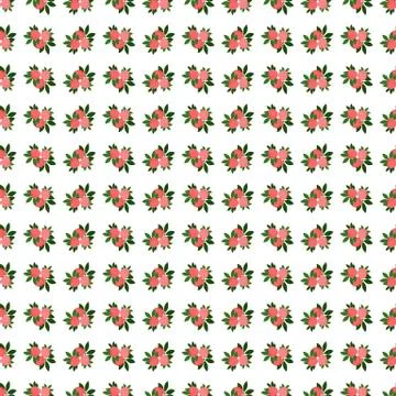 Bedding with a pattern of flowering. Stock Illustration