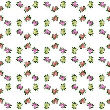 Bedding with a pattern of flowering. Stock Illustration
