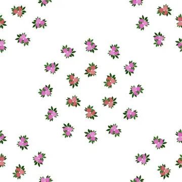 Bedding with a pattern of flowering. Stock Illustration