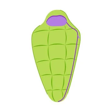 Bedding sleeping bag cartoon vector illustration 스톡 일러스트