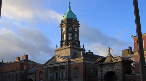 Bedford Tower at Dublin Castle Stock Footage 44917810