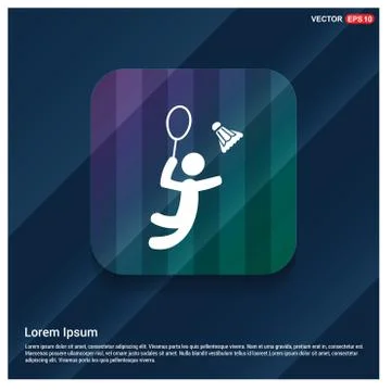 Bedminton Player Icon Illustrazione stock