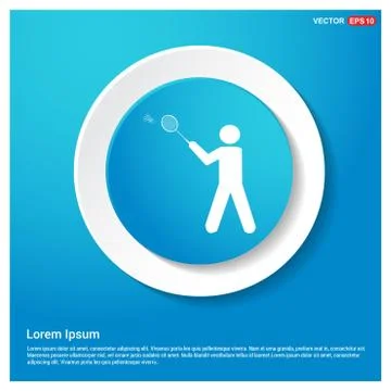Bedminton Player Icon Illustrazione stock