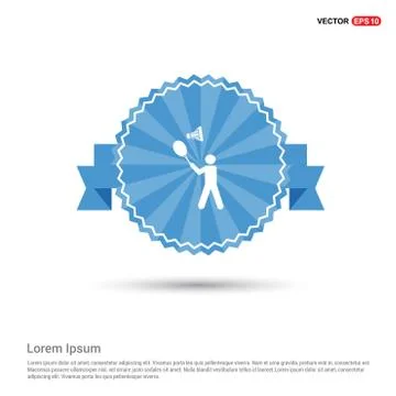 Bedminton Player Icon Illustrazione stock