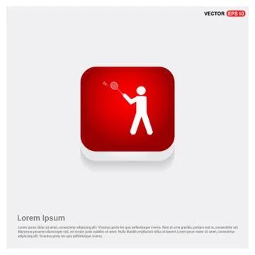Bedminton Player Icon Illustrazione stock