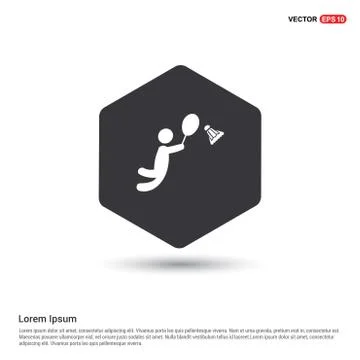 Bedminton Player Icon Illustrazione stock