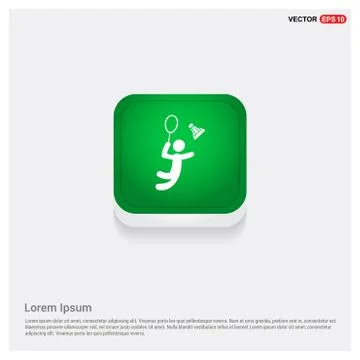 Bedminton Player Icon Illustrazione stock
