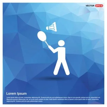 Bedminton Player Icon Illustrazione stock