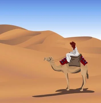 Bedouin and camel Stock Illustration