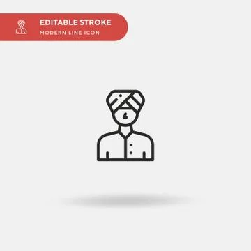 Bedouin Simple vector icon. Illustration symbol design template for web mobil Stock Illustration
