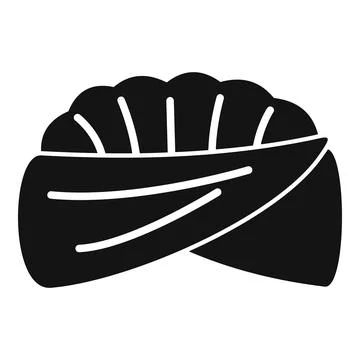 Bedouin turban icon simple vector. Asian oriental head Stock Illustration