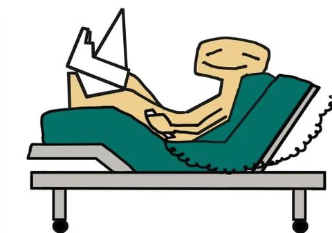 Bedridden Stock Illustration