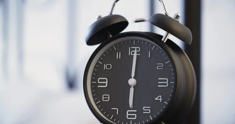 Bedroom - Alarm Clock Going Off Stock Footage 86428835