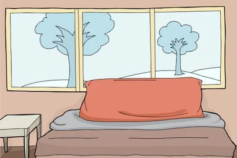 Bedroom background Stock Illustration