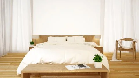 Bedroom clean design - 3d rendering Stock Illustration