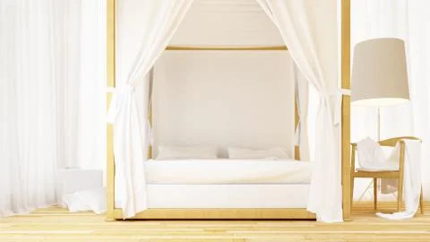 Bedroom clean design - 3d rendering Stock Illustration