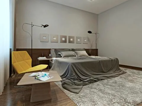 Bedroom constructivism style Stock Illustration
