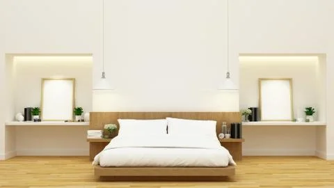 Bedroom decoration - 3D Rendering Stock Illustration
