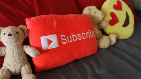 The bedroom decorations of a YouTuber Stock Footage 112581995