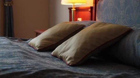 Bedroom in hotel 스톡 동영상 62231797