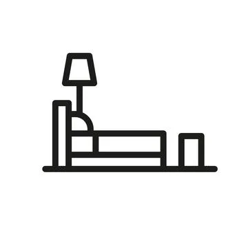 A bedroom icon Stock Illustration