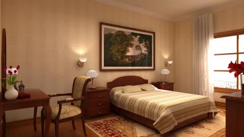 Bedroom Stock Illustration