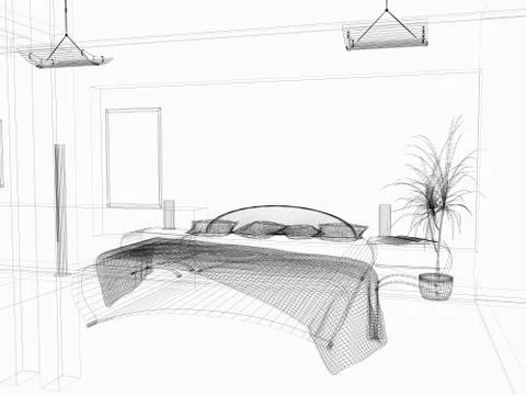 Bedroom Stock Illustration