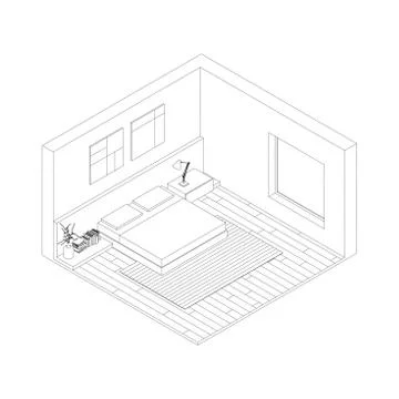 Bedroom Stock Illustration
