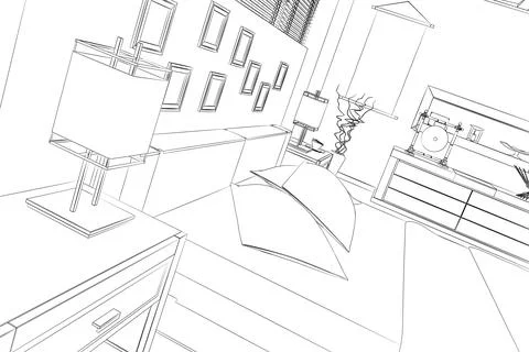 Bedroom Stock Illustration