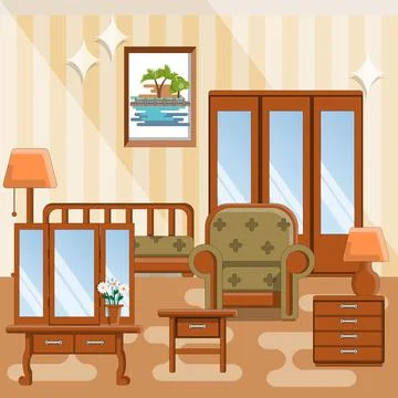 Bedroom. Stock Illustration