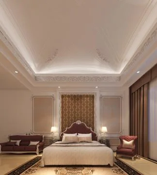 Bedroom Interior 3D Rendering Illustration