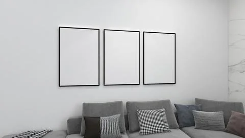 Bedroom interior. 3d rendering 库存插图