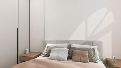 Bedroom interior. 3d rendering Stock Illustration