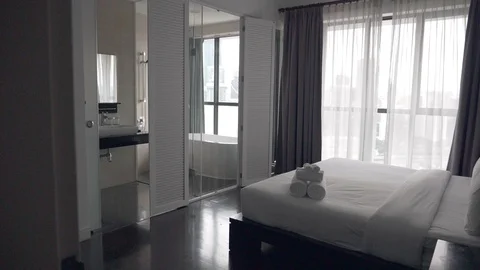 Bedroom Interior Decor Stock Footage 85979784