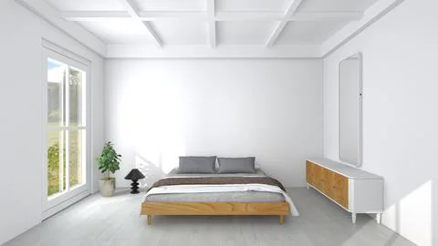 Bedroom interior design Stock Illustration