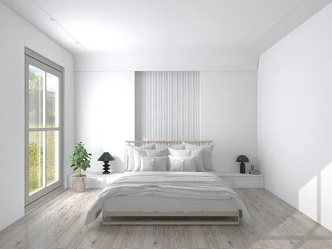 Bedroom interior design Stock Illustration