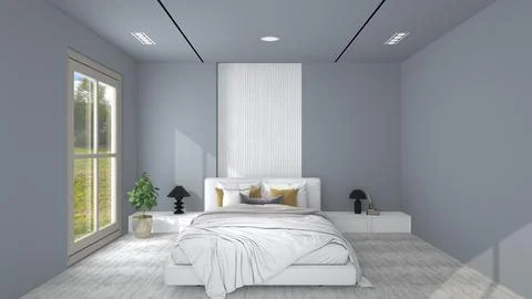 Bedroom interior design Stock Illustration